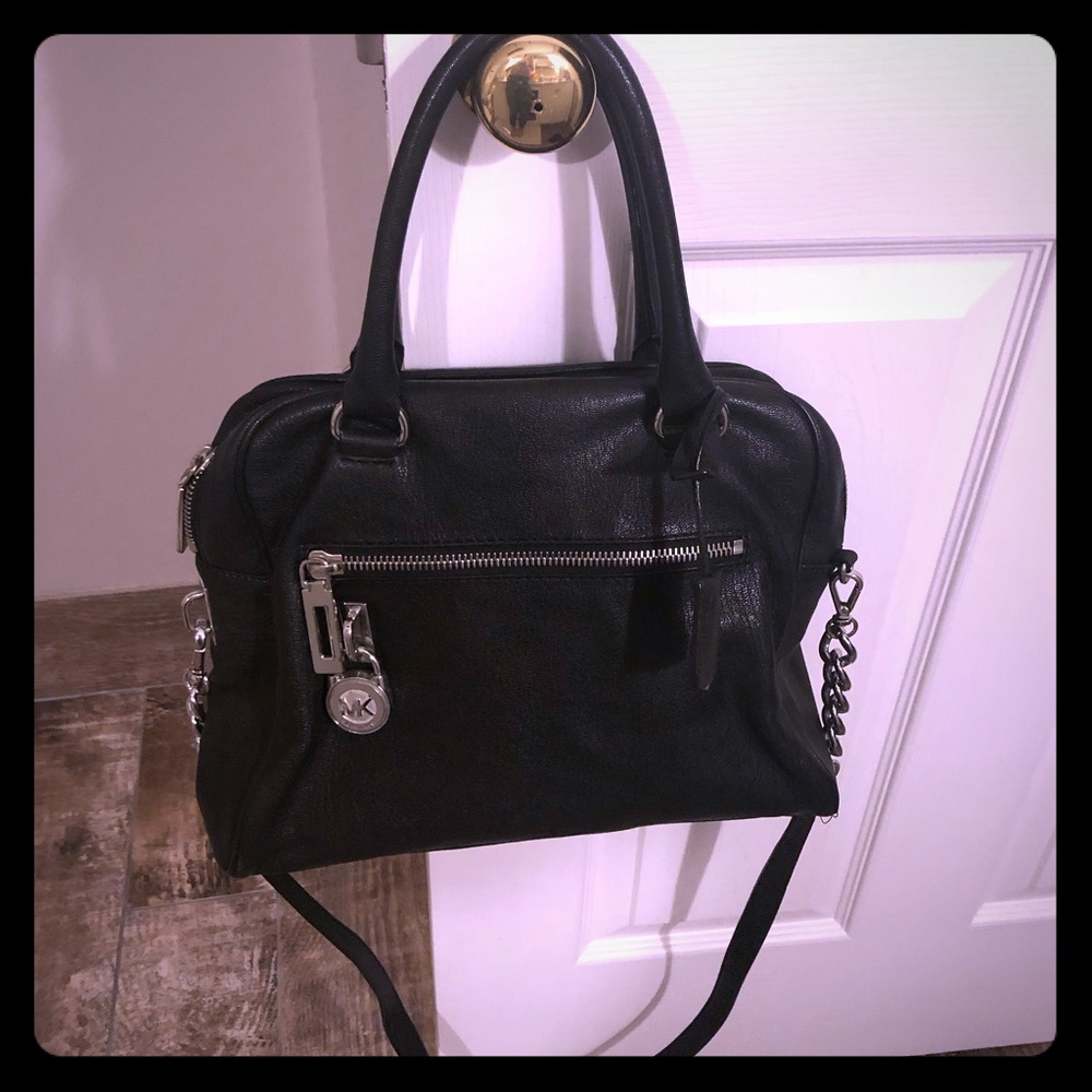 Michael kors vegan leather crossbody satchel